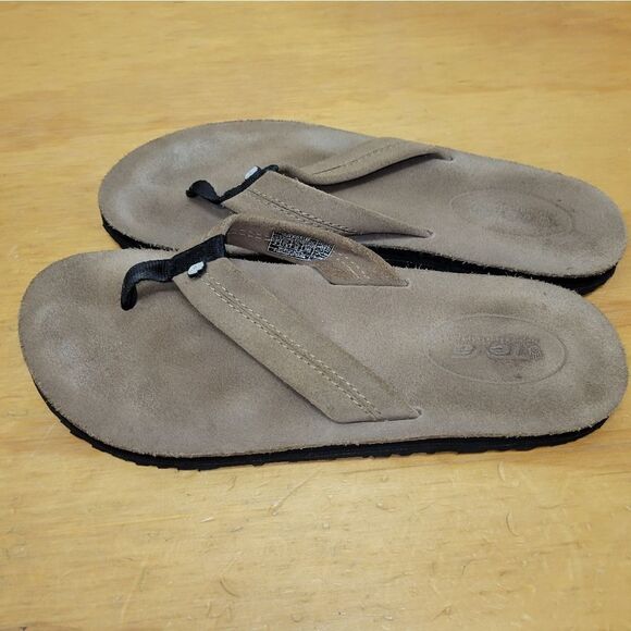 Teva Mush suede flip flops sandals Old Town Brown  sz 9 6149 - Picture 2 of 7